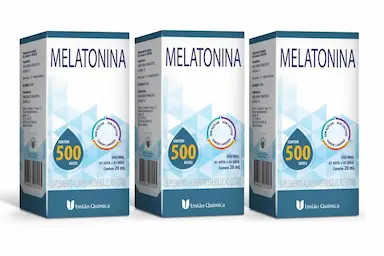 KIT 3 SUPLEMENTO MELATONINA 500 GOTAS 20ML - UNIãO QUíMICA