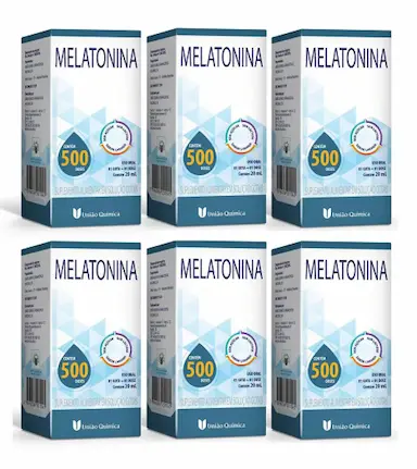 KIT 6 SUPLEMENTO MELATONINA 500 GOTAS 20ML - UNIãO QUíMICA