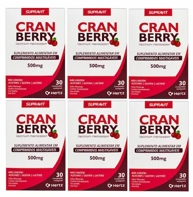KIT 6 SUPLEMENTO SUPRAVIT CRANBERRY 500MG 30CPS - KLEY HERTZ
