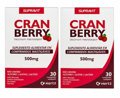 KIT 2 SUPLEMENTO SUPRAVIT CRANBERRY 500MG 30CPS - KLEY HERTZ