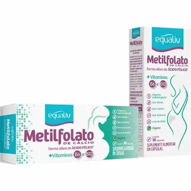METILFOLATO DE CáLCIO   VITAMINA B6 E B12 COM 30 CPS - EQUALIV