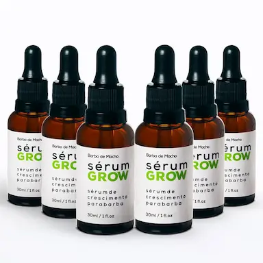 SéRUM GROW CRESCIMENTO DA BARBA E CABELO TRATAMENTO 6 MESES