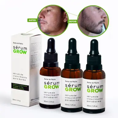 KIT ESSENTIAL SéRUM GROW CRESCIMENTO BARBA CABELO 3 MESES