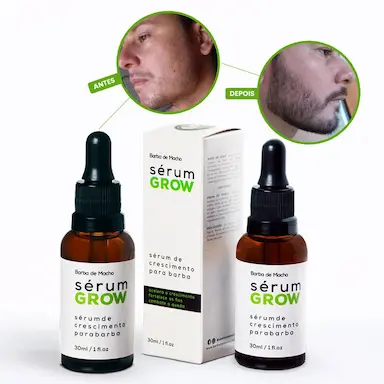 KIT 2 SéRUM GROW PORDUTO PARA CRESCIMENTO BARBA SOBRANCELHA