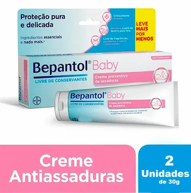 KIT COM 2 POMADA PARA ASSADURAS BEPANTOL BABY 30G CADA