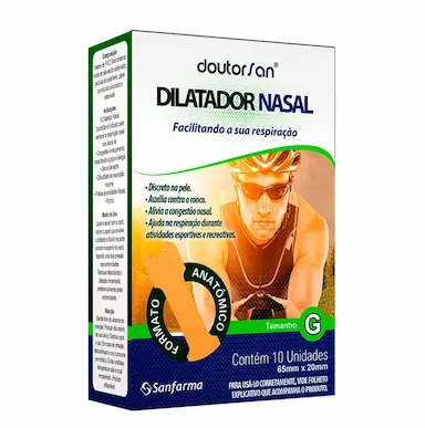 DILATADOR NASAL DOUTOR SAN ANATOMICO 65X20 TAMANHO G 10 UNI