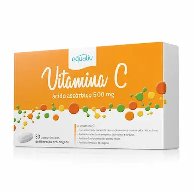 VITAMINA C EQUALIV ÁCIDO ASCóRBICO 500MG COM 30 CáPSULAS