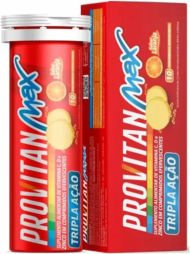 PROVITAN MAX VITAMINA C, D E ZINCO EM 10 COMPRIMIDOS EFERVESCENTES DE 1000MG PROMEL