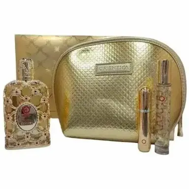 KIT ORIENTICA ROYAL AMBER EDP 80ML+ MINIATURA 7,5ML+ REFIL 10ML+ NECESSERIE