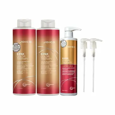JOICO K-PAK COLOR THERAPY SHAMPOO 1000ML + CONDICIONADOR 1000ML + MÁSCARA 500ML