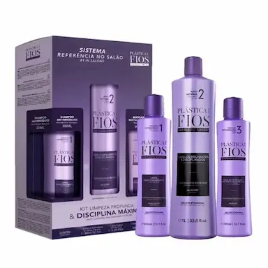 CADIVEU PLÁSTICA DOS FIOS SELAGEM TÉRMICA ESCOVA INTELIGENTE (2 X 300ML+1L)