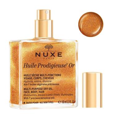 ÓLEO CORPO, ROSTO E CABELOS NUXE HUILE PRODIGIEUSE ILUMINADOR 100ML