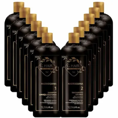 G.HAIR ESCOVA PROGRESSIVA MARROQUINA 6 KITS (2 X 1 LITRO)