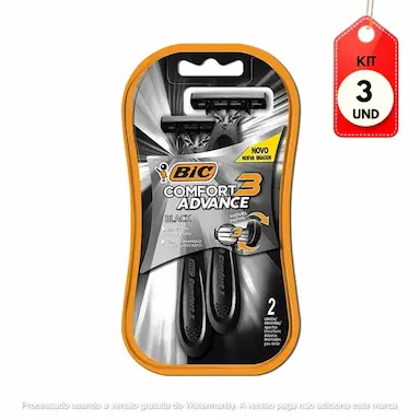 KIT C/03 BIC CONFORT 3 BLACK NIGHT APARELHO C/2