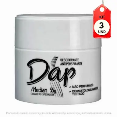 KIT C/03 DAP S/ PERFUME DESODORANTE CREME 55G