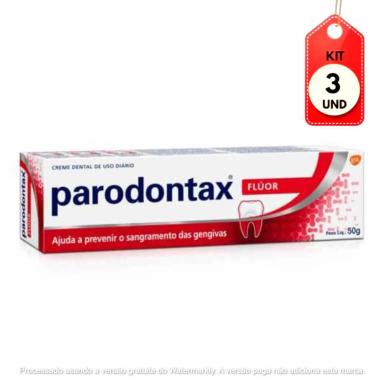 KIT C/03 PARODONTAX CREME DENTAL C/ FLúOR 50G