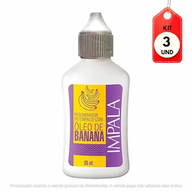 KIT C/03 IMPALA ÓLEO DE BANANA REGENERADOR ESMALTE 35ML