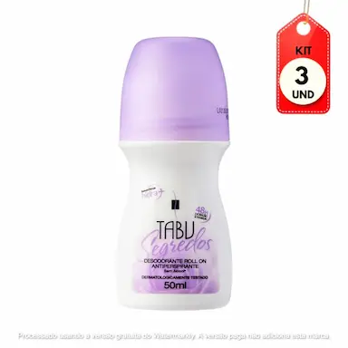 KIT C/03 TABU SEGREDOS DESODORANTE ROLLON 50ML