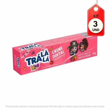 KIT C/03 TRALáLá KIDS CREME DENTAL TUTTI FRUTTI 50G