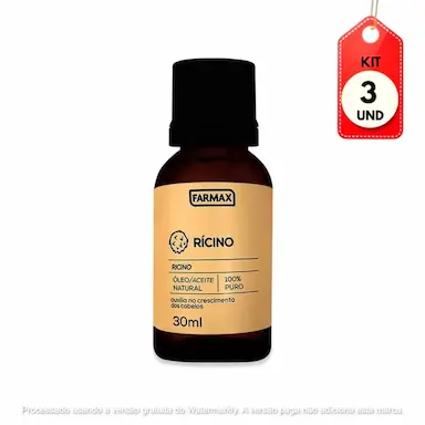 KIT C/03 FARMAX ÓLEO DE RíCINO 30ML