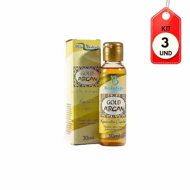 KIT C/03 BIO INSTINTO GOLD ARGAN REPARADOR DE PONTAS 30ML
