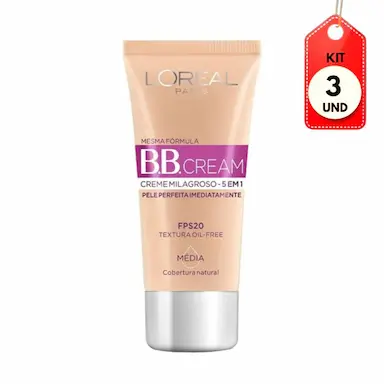 KIT C/03 LOREAL BB CREAM MéDIO 30ML