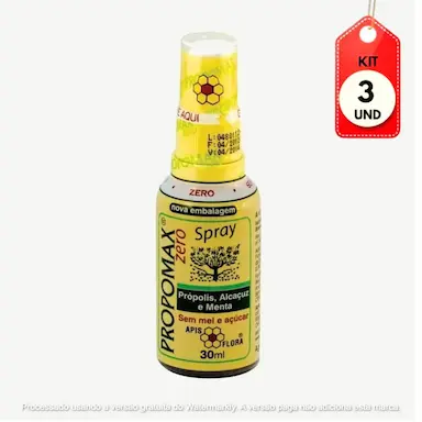 KIT C/03 APIS FLORA PROPOMAX ZERO SPRAY BUCAL 30ML