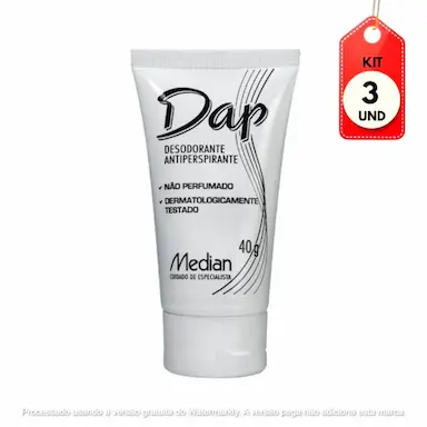 KIT C/03 DAP S/ PERFUME DESODORANTE BISNAGA 40G