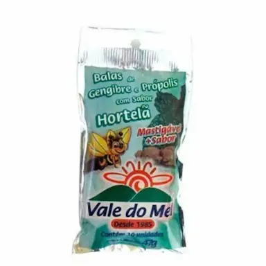 VALE DO MEL BALA GENGIBRE / PRóPOLIS / HORTELã 47G