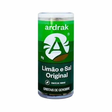 ARDRAK CRISTAIS DE GENGIBRE TUBO LIMãO E SAL 10G