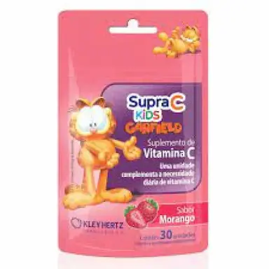 SUPRA C KIDS MORANGO COM 30 GOMAS - HERTZ