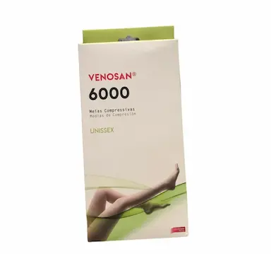MEIA DE  COMPRESSãO  6000 AGH 20-30 Pé  ABERTO  BEGE  VENOSAN P