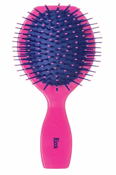 ESCOVA RICCA PINK OVAL ALMOFADADA