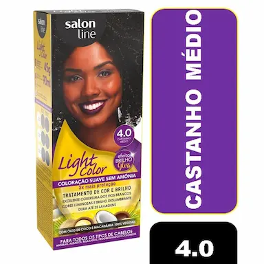 TINTURA SALON LINE LIGHT COLOR COR:4.0 CASTANHO MéDIO