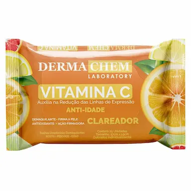 LENçOS DEMAQUILANTES VITAMINA C ANTI-IDADE DERMACHEM - xpto