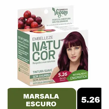 TINTURA NATUCOR COR:5.26 MARSALA ESCURO