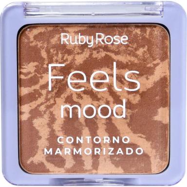 PALETA CONTORNO MARMORIZADO FEELS MOOD LIGHT RUBY ROSE - xpto