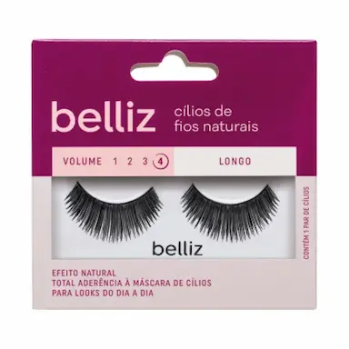 BELLIZ CíLIOS POSTIçOS DE FIOS 3D LONGO VOLUME 4 209