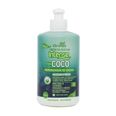 CREME PARA PENTEAR ÓLEO DE COCO MEMORIZADOR DE CACHOS INTENSE GRIFFUS 300ML