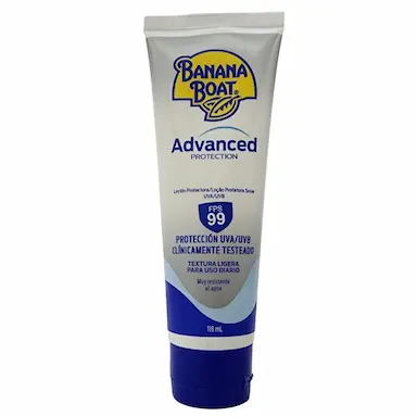 LOçãO PROTETORA SOLAR UVA/UVB ADVANCED PROTECTION FPS 99 BANANA BOAT 118ML