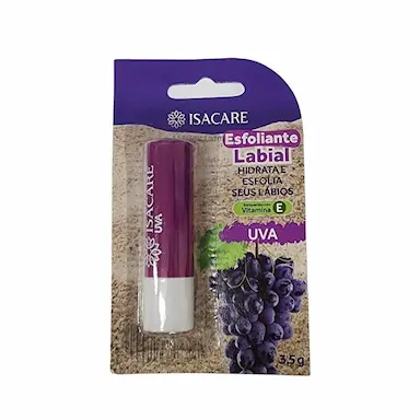 ESFOLIANTE LABIAL COM VITAMINA E UVA ISACARE 3,5G