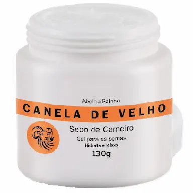 GEL PARA AS PERNAS HIDRATA E RELAXA SEBO DE CARNEIRO ABELHA RAINHA 130G