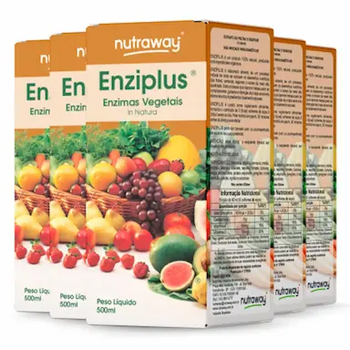 KIT 5 ENZIMAS VEGETAIS ENZIPLUS NUTRAWAY 500ML
