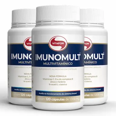 KIT 3 IMUNOMULT MULTIVITAMíNICO VITAFOR 120 CáPSULAS