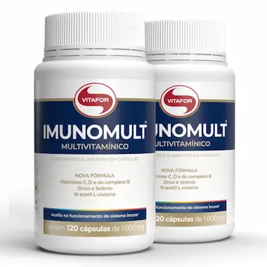 KIT 2 IMUNOMULT MULTIVITAMíNICO VITAFOR 120 CáPSULAS