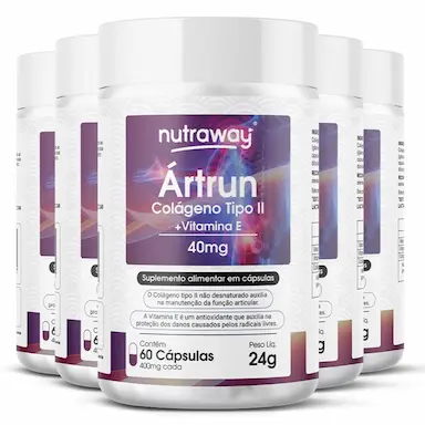 KIT 5 ARTRUN COLáGENO TIPO II NUTRAWAY 40MG 60 CáPSULAS