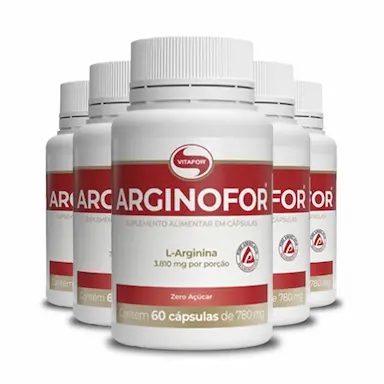 KIT 5 ARGINOFOR L ARGININA VITAFOR 60 CáPSULAS
