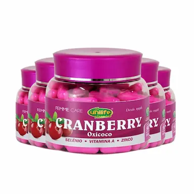 KIT 5 CRANBERRY OXYCOCO FEMME CARE UNILIFE 90 CáPSULAS