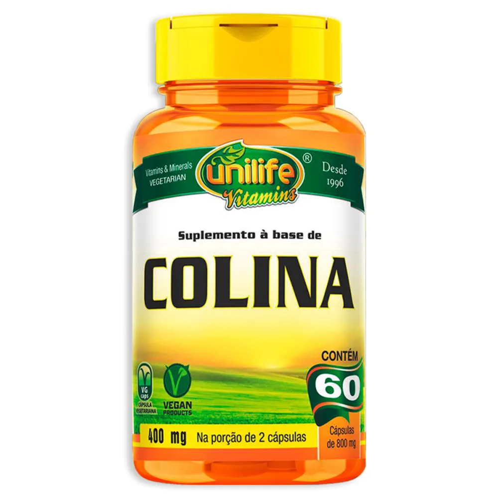 COLINA VITAMINA B8 UNILIFE 60 CáPSULAS