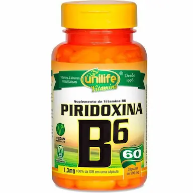 VITAMINA B6 PIRIDOXINA 60 CáPSULAS UNILIFE